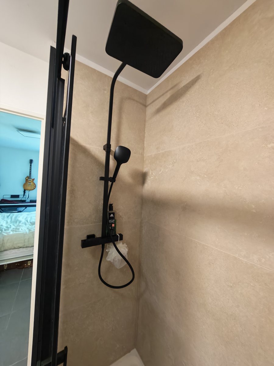 Douche à l'italienne terminée